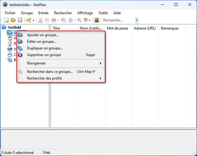 Organisez vos mots de passe KeePass