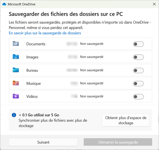 Sauvegarder sur OneDrive
